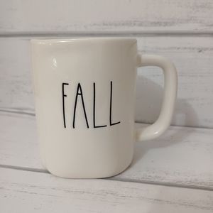 Rae Dunn ‘Fall’ All White Handcrafted Coffee Tea Mug Artisan Collection